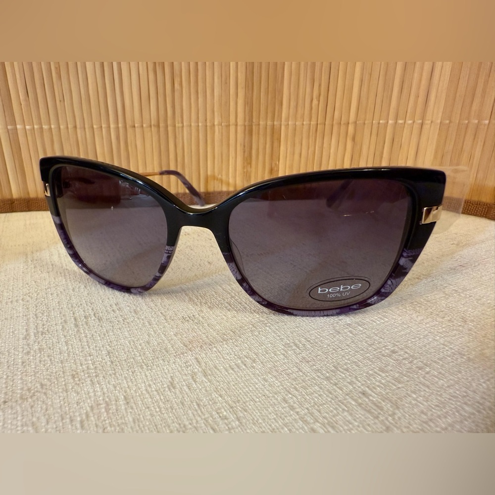 Bebe Women's Sunglasses in Black and Purple, NWOT